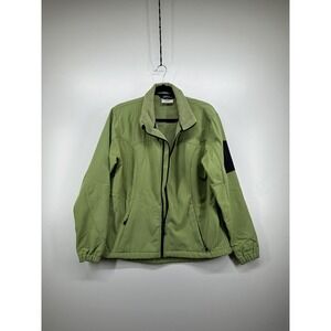 Vintage Black Diamond Soft Shell Ski Jacket Green Women's Size M pockets Coat